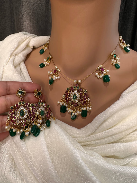 Kempu Dainty Invisible Short Necklace