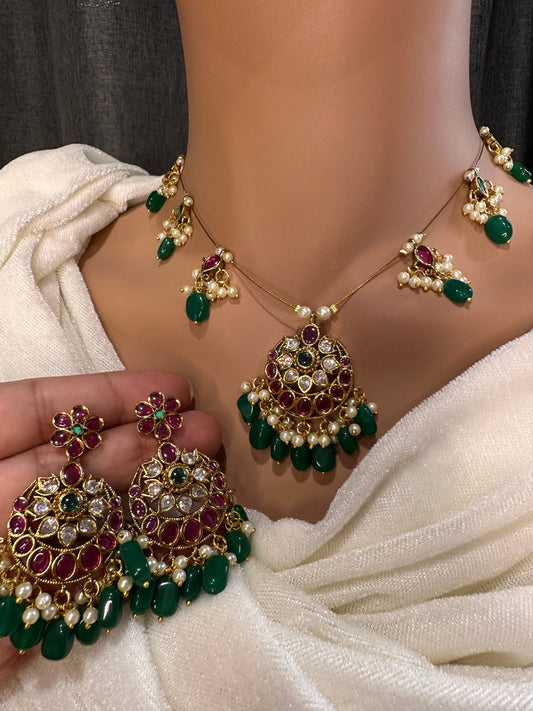 Kempu Dainty Invisible Short Necklace
