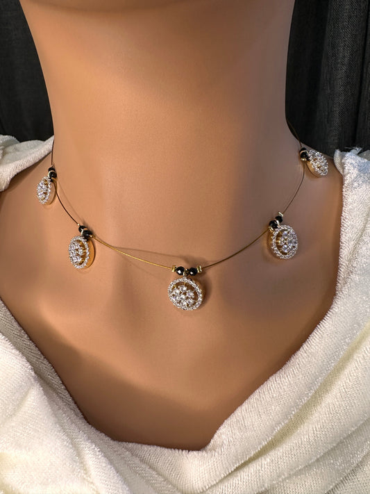 AD Dainty Invisible Short Necklace