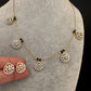 AD Black Beads Dainty Invisible Short Necklace