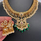 CZ Pearls Jalebi Short Necklace Jhumki