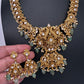 Peacock CZ Matte Short Necklace