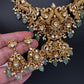Peacock CZ Matte Short Necklace