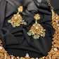 Peacock CZ Matte Short Necklace