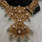 Peacock CZ Matte Short Necklace