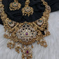 Peacock CZ Matte Short Necklace