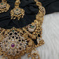 Peacock CZ Matte Short Necklace