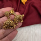 Matte Kemp Short Necklace with Jhumka