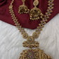 Matte Kemp Short Necklace with Jhumka