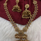 Matte Kemp Short Necklace with Jhumka
