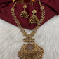 Matte Kemp Short Necklace with Jhumka