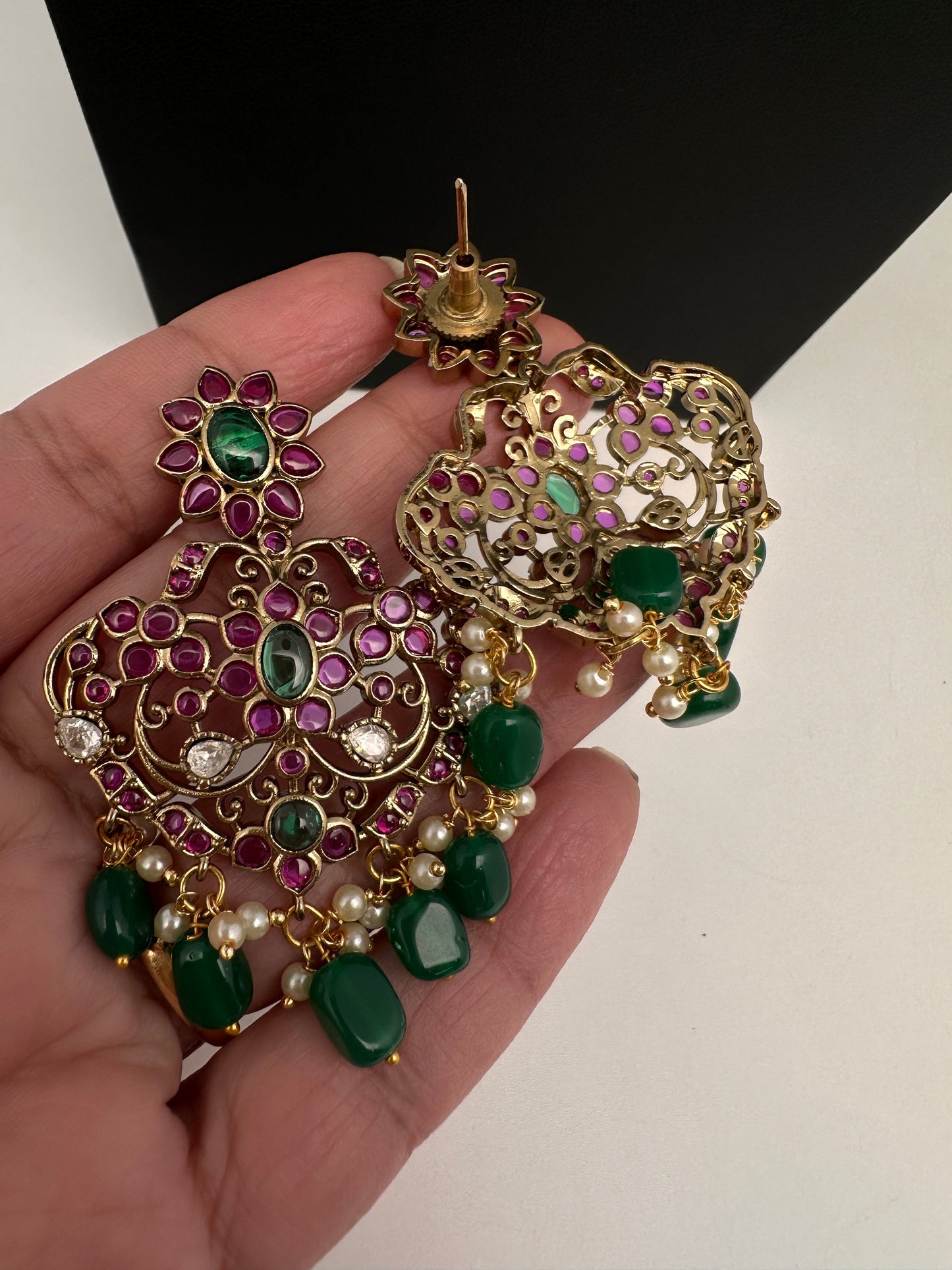 Matte Kemp Color Stone Short Necklace - Multi