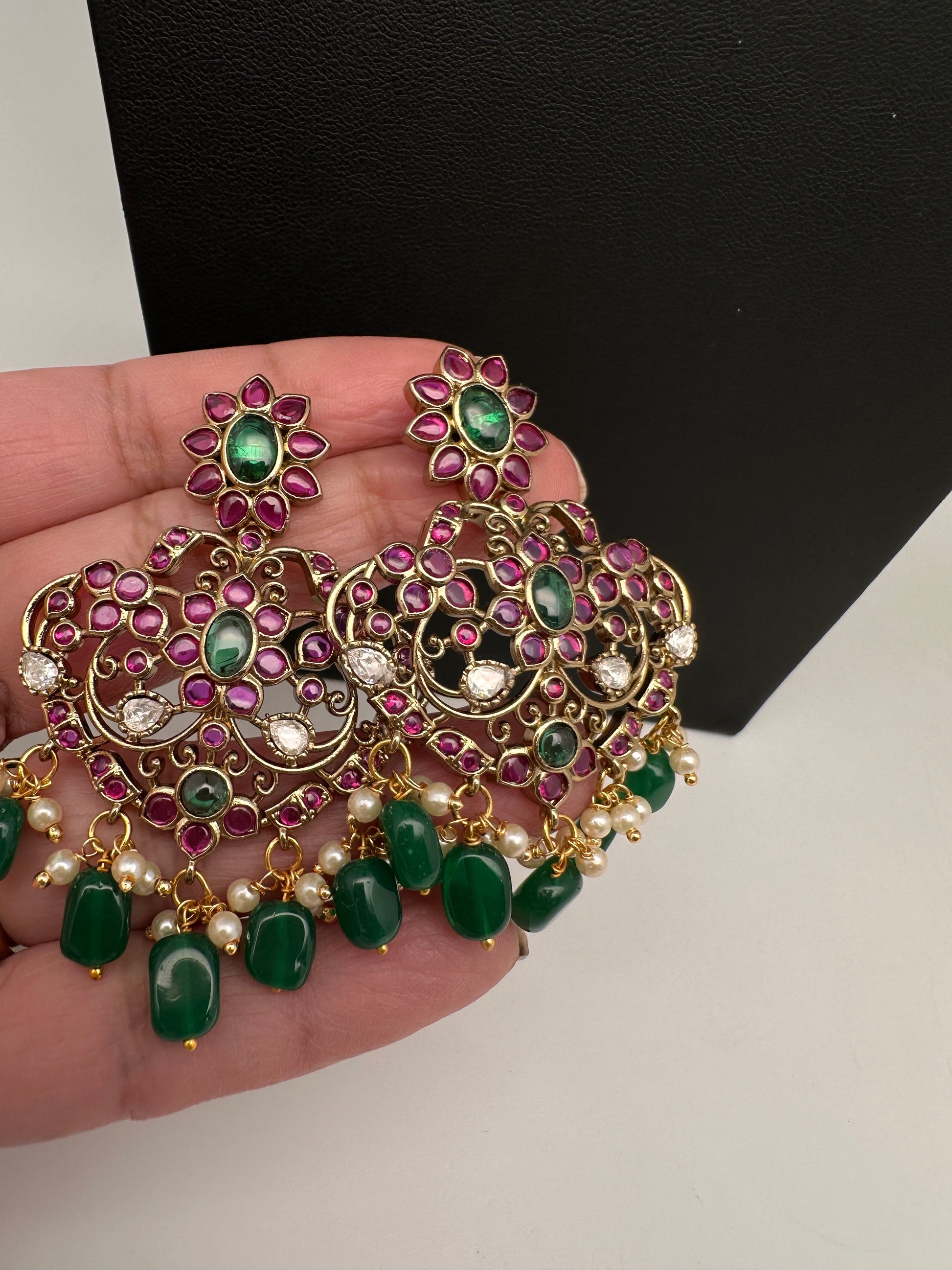 Matte Kemp Color Stone Short Necklace - Multi