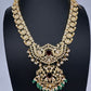 CZ Ethnic Color Stone Short Mango Necklace - Multi
