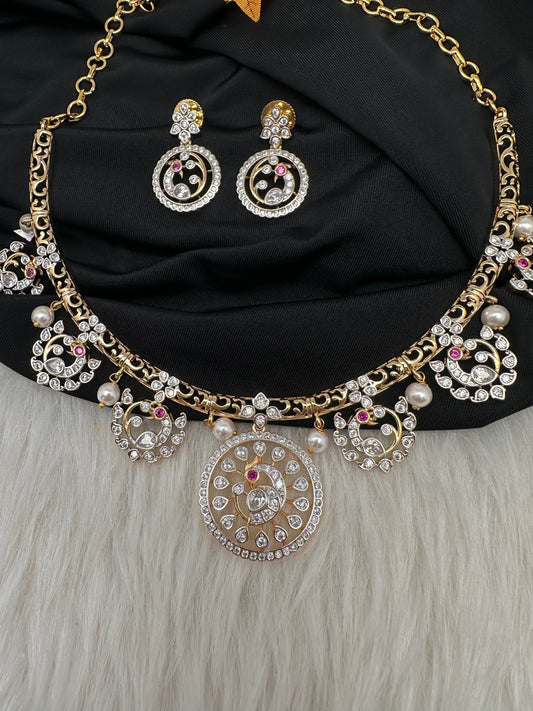 AD Peacock Kanthi Short Necklace
