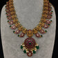 Kempu Matte Goddess Lakshmi Mango Short Necklace