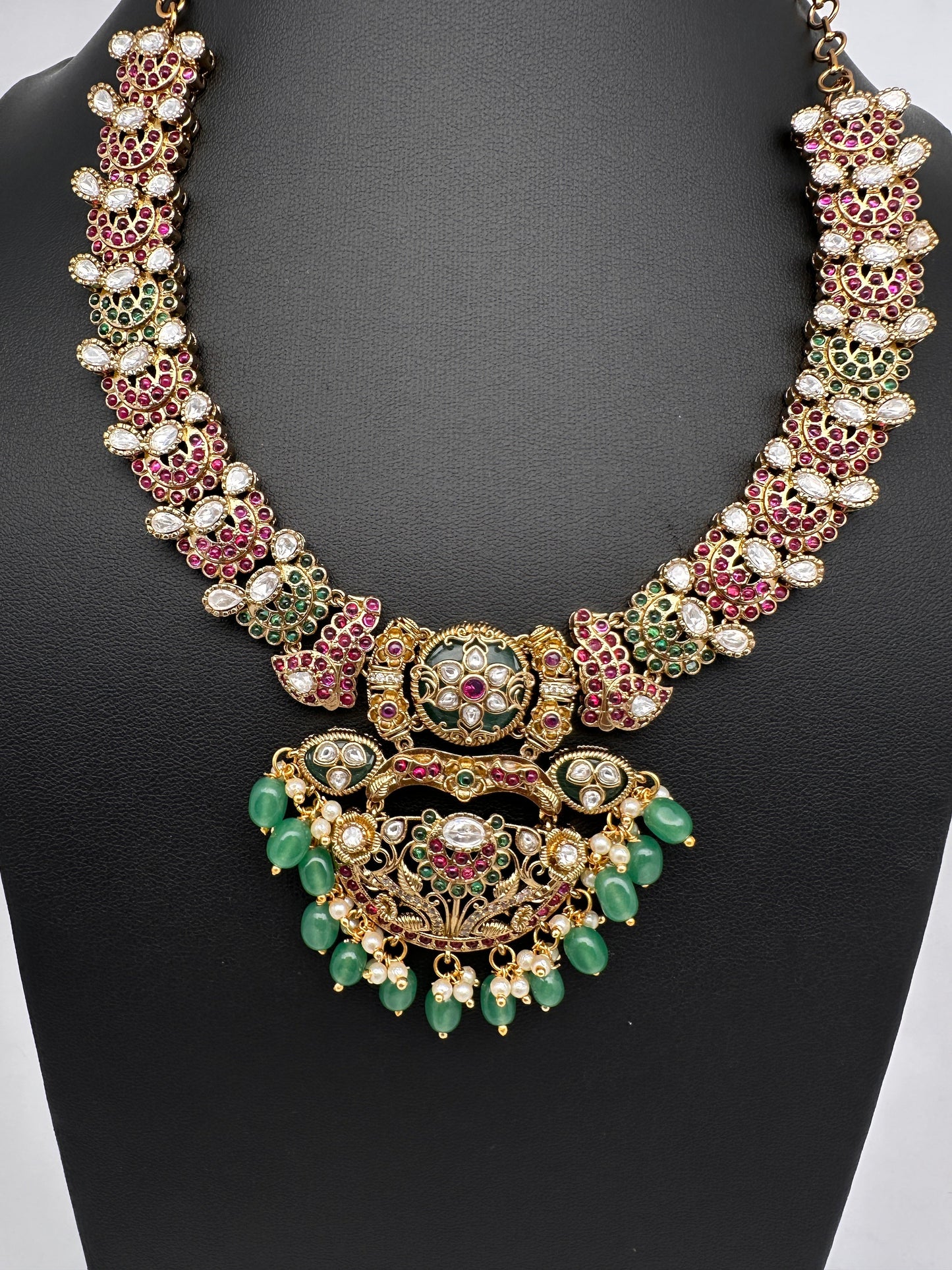 Kempu Matte Heritage Style Ethnic Short Necklace