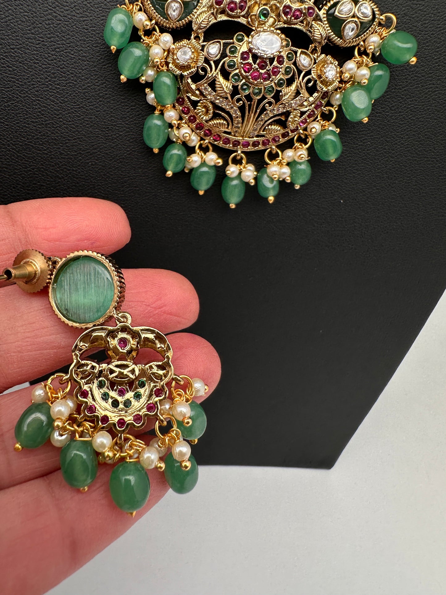 Kempu Matte Heritage Style Ethnic Short Necklace