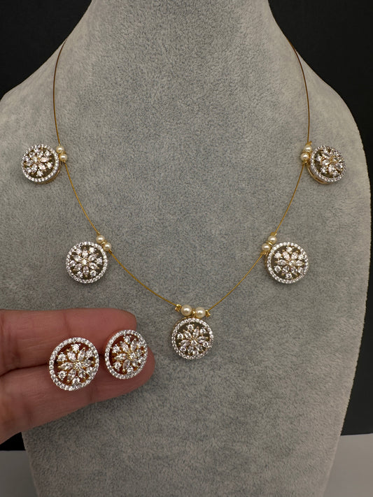 AD Dainty Invisible Short Necklace