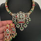 AD Color Stone Kanthi Short Necklace - Multi