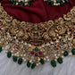 Kemp Goddess Lakshmi Peacock Nakshi Antique Matte Short Necklace