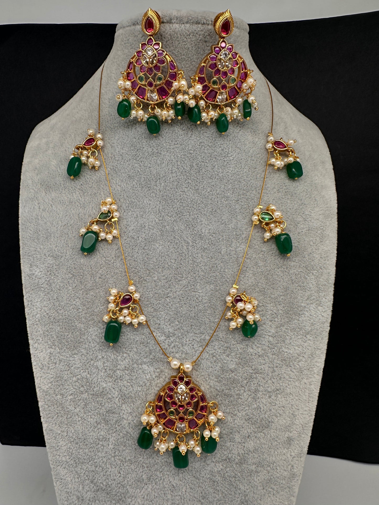 Kempu Dainty Invisible Short Necklace - 