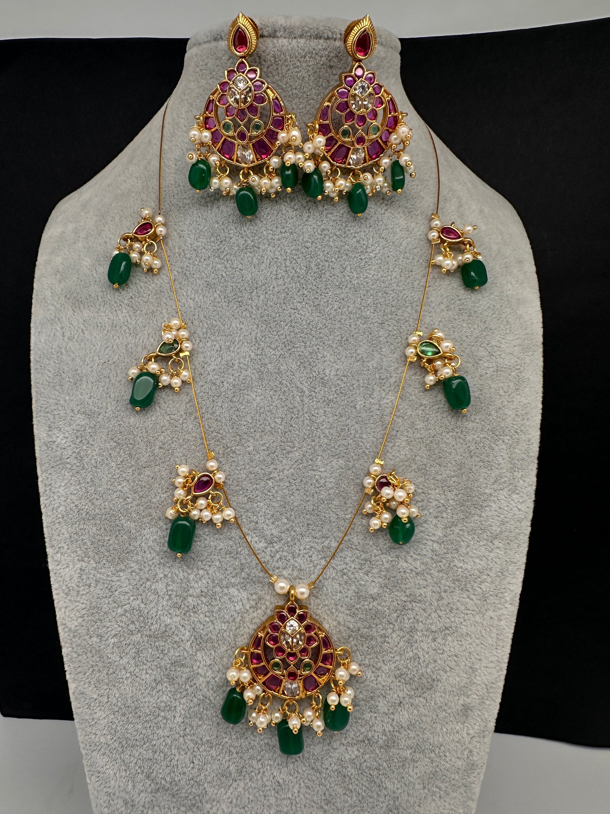 Kempu Dainty Invisible Short Necklace - 