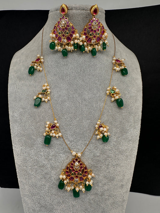 Kempu Dainty Invisible Short Necklace - 