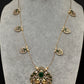 CZ Victorian Dainty Invisible Short Necklace - Green
