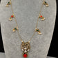 CZ Victorian Dainty Invisible Short Necklace - Coral