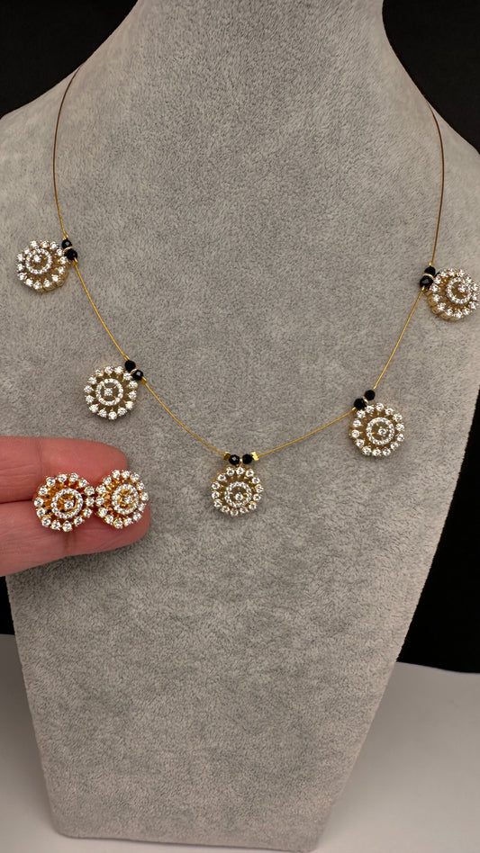 AD Dainty Invisible Short Necklace - 