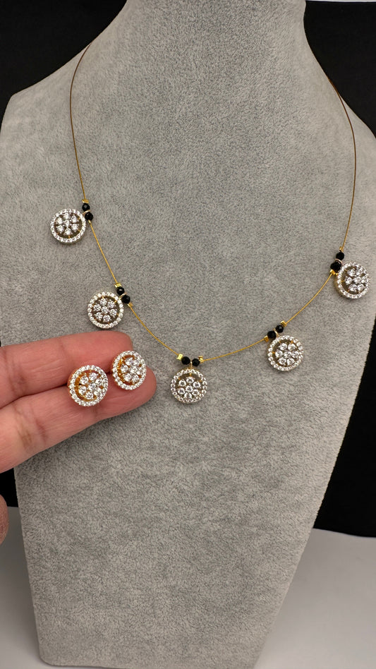 AD Dainty Invisible Short Necklace - 