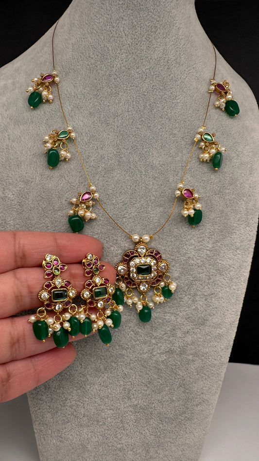 AD Dainty Invisible Short Necklace - 