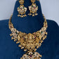 Goddess Lakshm Short Matte Necklace - 