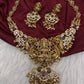 Goddess Lakshm Short Matte Necklace - 