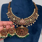 Kempu Floral Short Matte Necklace - 