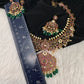 Kempu Floral Short Matte Necklace - 