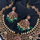 Kempu Floral Short Matte Necklace - 