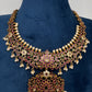 Kempu Floral Short Matte Necklace - 