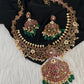 Kempu Floral Short Matte Necklace - 