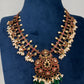 Kempu Peacock Short Matte Necklace - 