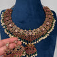Kempu Floral Short Matte Necklace - 