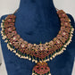 Kempu Floral Short Matte Necklace - 