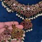 Kempu Floral Short Matte Necklace - 