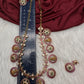 Kempu goddess Lakshmi Floral Bottu Mala Short Matte Necklace - 