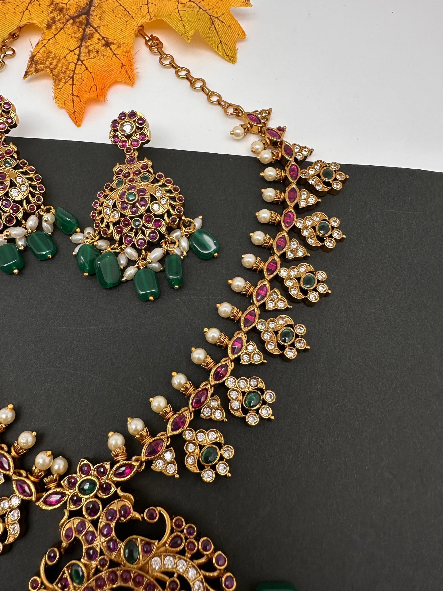 Kempu CZ Short Matte Necklace - 