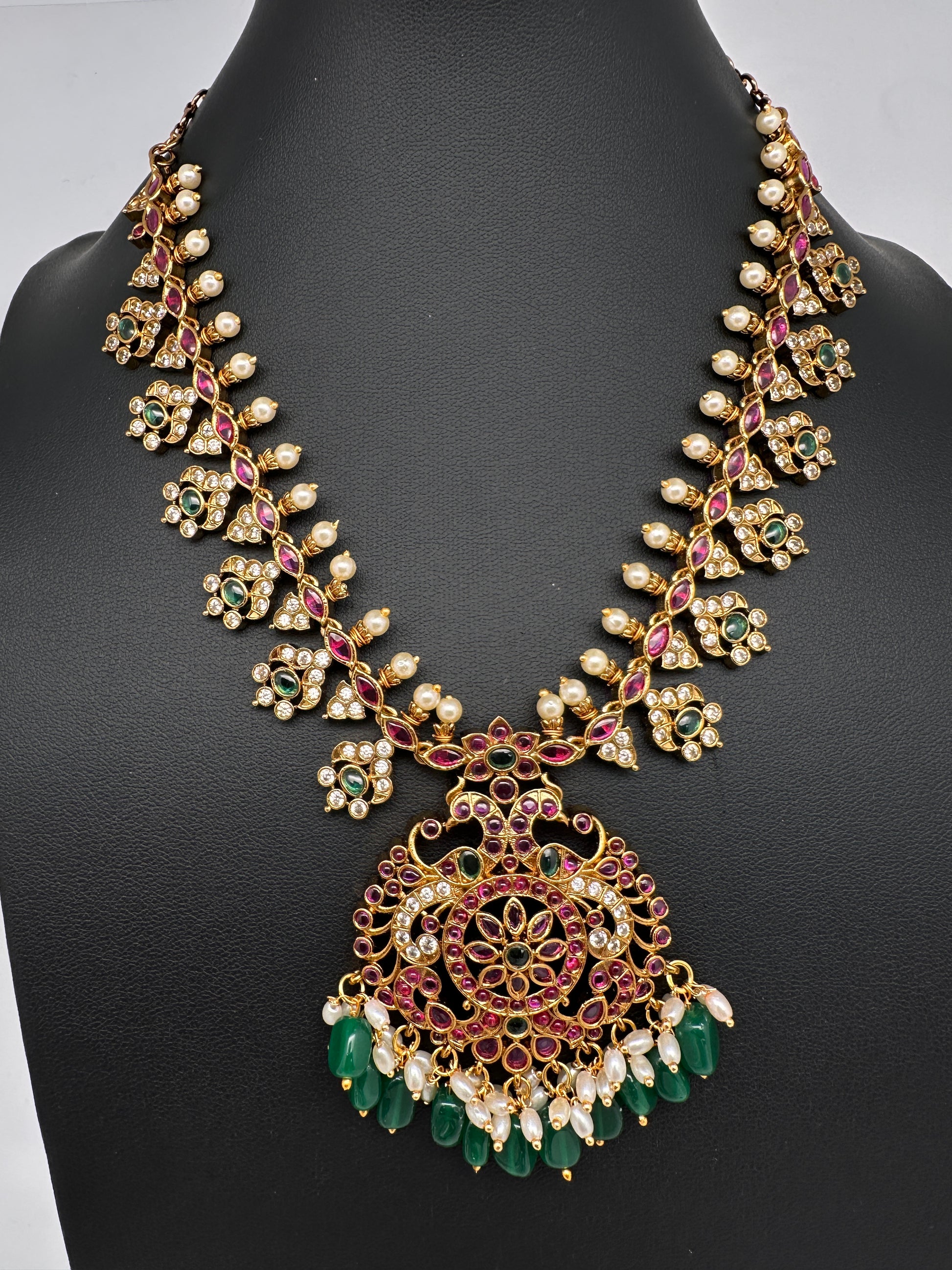 Kempu CZ Short Matte Necklace - 