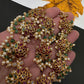 Kempu CZ Lotus Ethnic Short Matte Necklace - Green