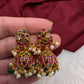 Kempu Jhumka Short Matte Necklace - 