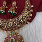 Kempu Jhumka Short Matte Necklace - 